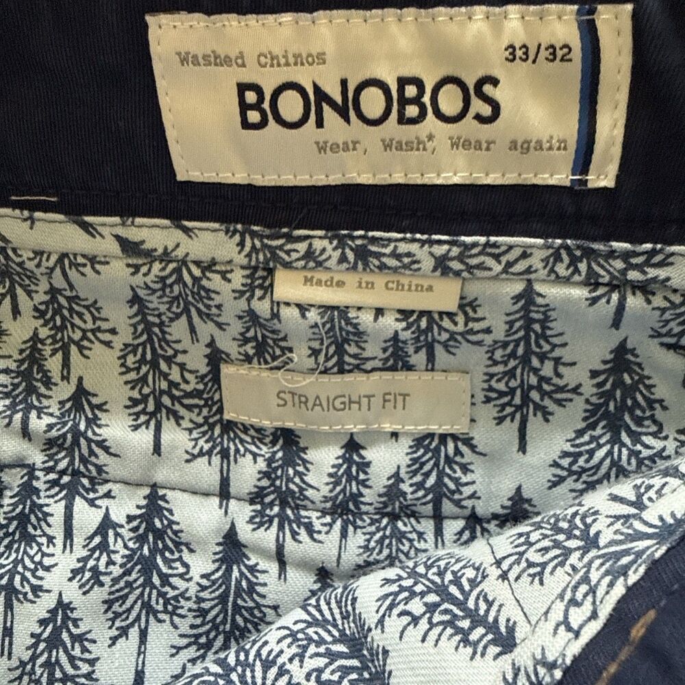4 Men’s Bonobos Washed Chinos Straight Fit 33/32 Gray Navy Khaki Light Blue - Picture 10 of 12